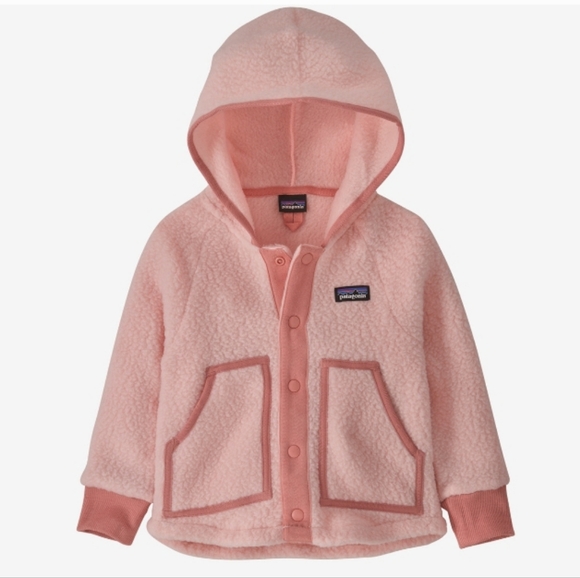Patagonia Girl's Retro Pile Fleece Jacket Safari Pink 3T - Picture 1 of 14